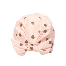 Load image into Gallery viewer, Kitsch Luxury Shower Cap - Blush Dot in Recycled Polyester
